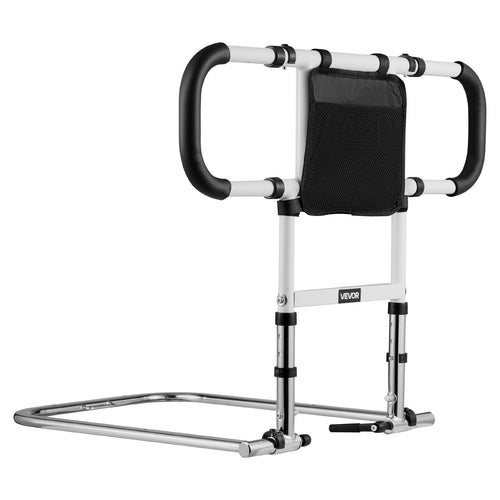 EverSteady folding bed rail with padded handrail attached to bed frame