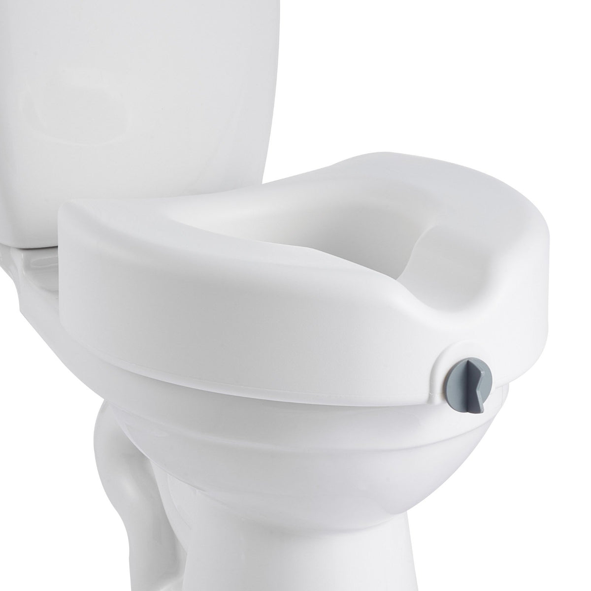 EverSteady Raised Toilet Seat, white, full product view