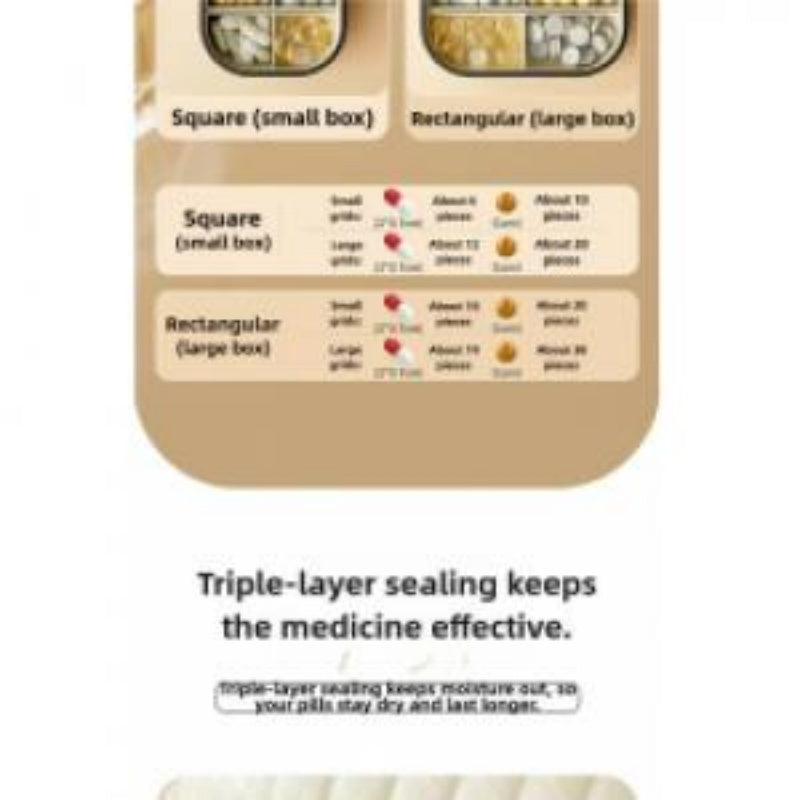 EverSteady Pill Organizer dimensions and packaging