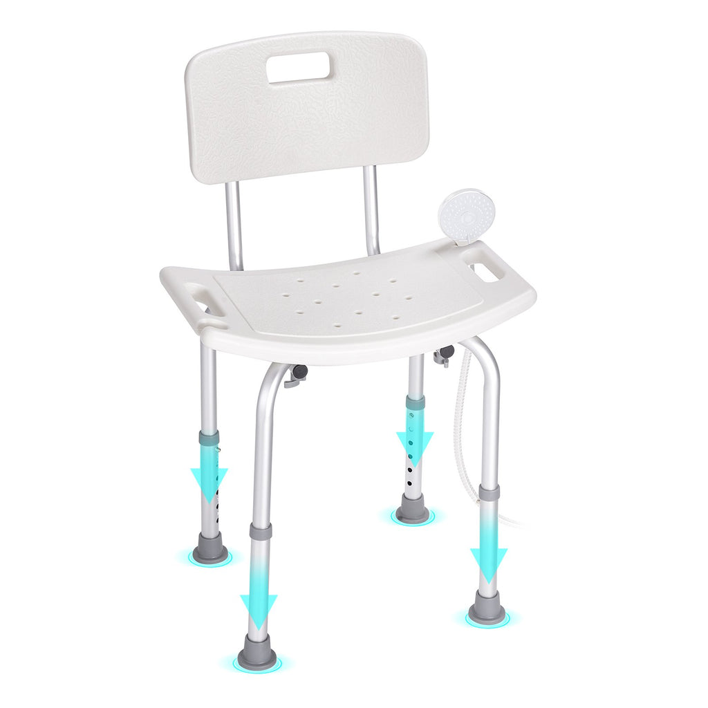 EverSteady Shower Chair assembled and ready for use