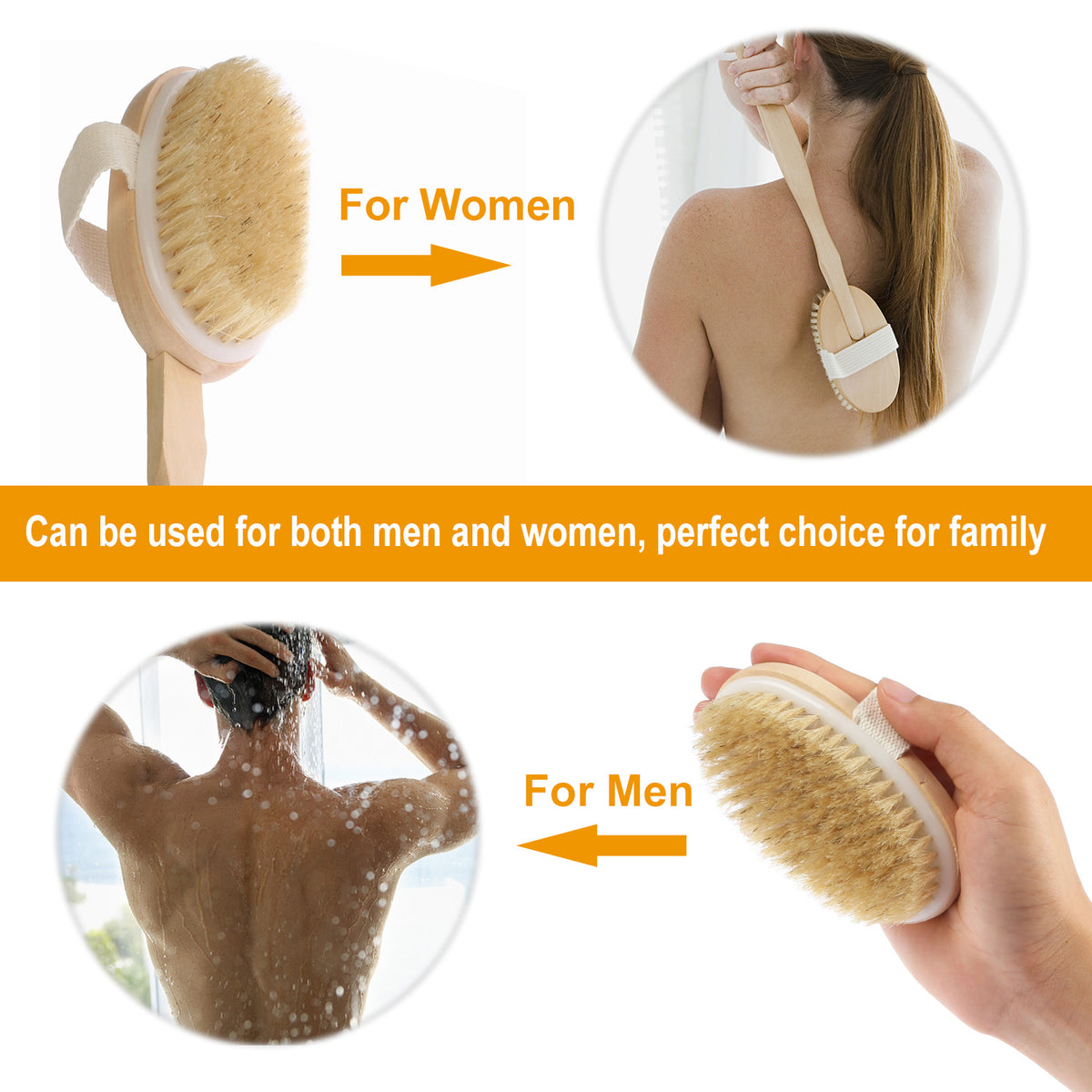 EverSteady Back Scrubber soft and firm brush sides