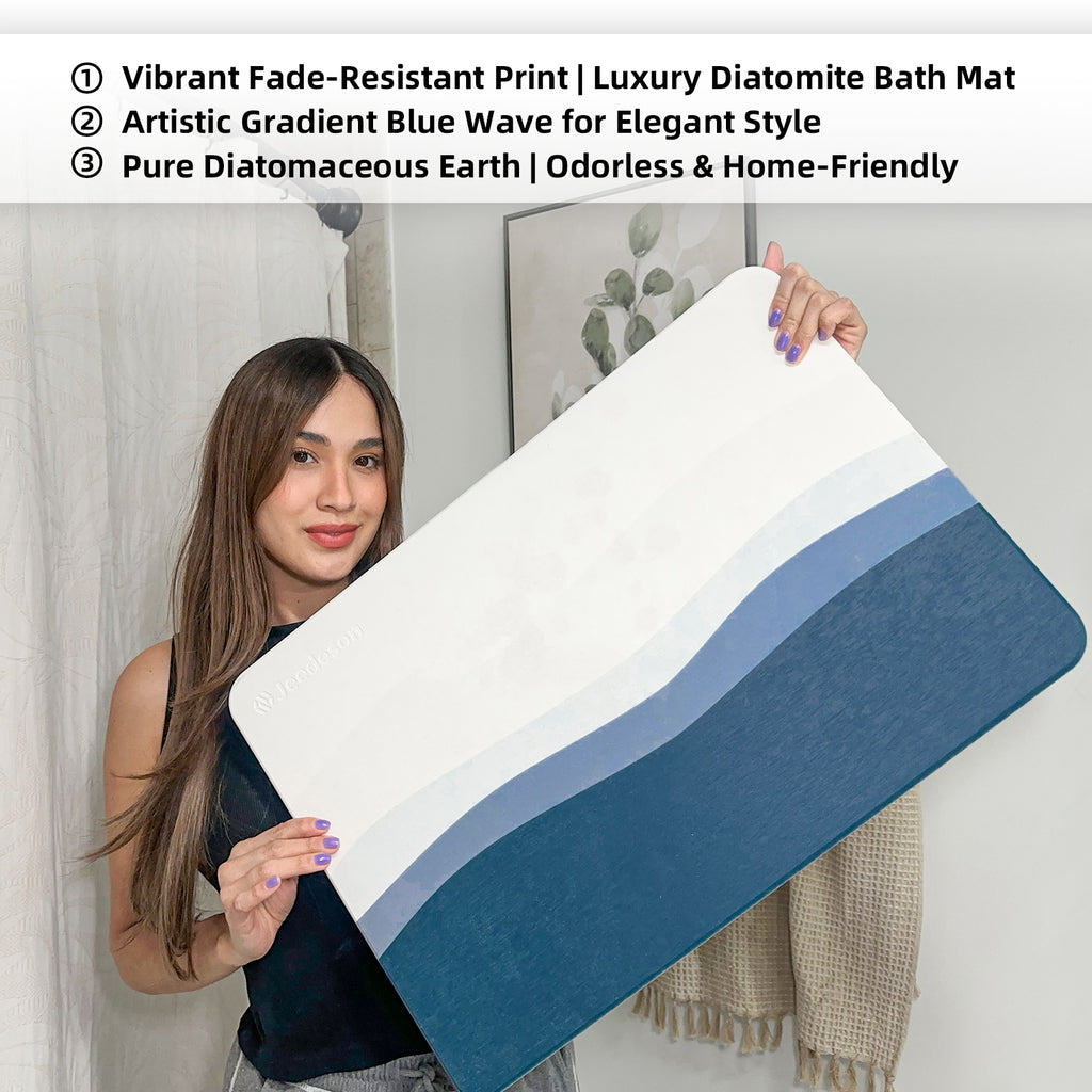 EverSteady Stone Bath Mat low-profile edge detail