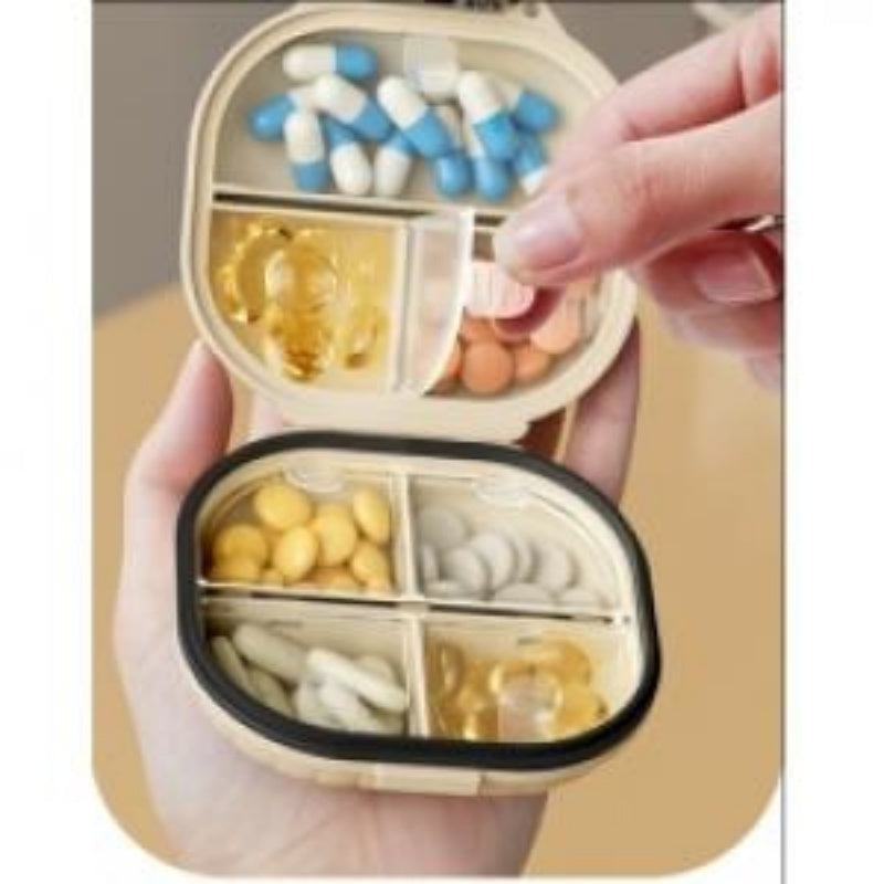 EverSteady Pill Organizer compact size shown in hand