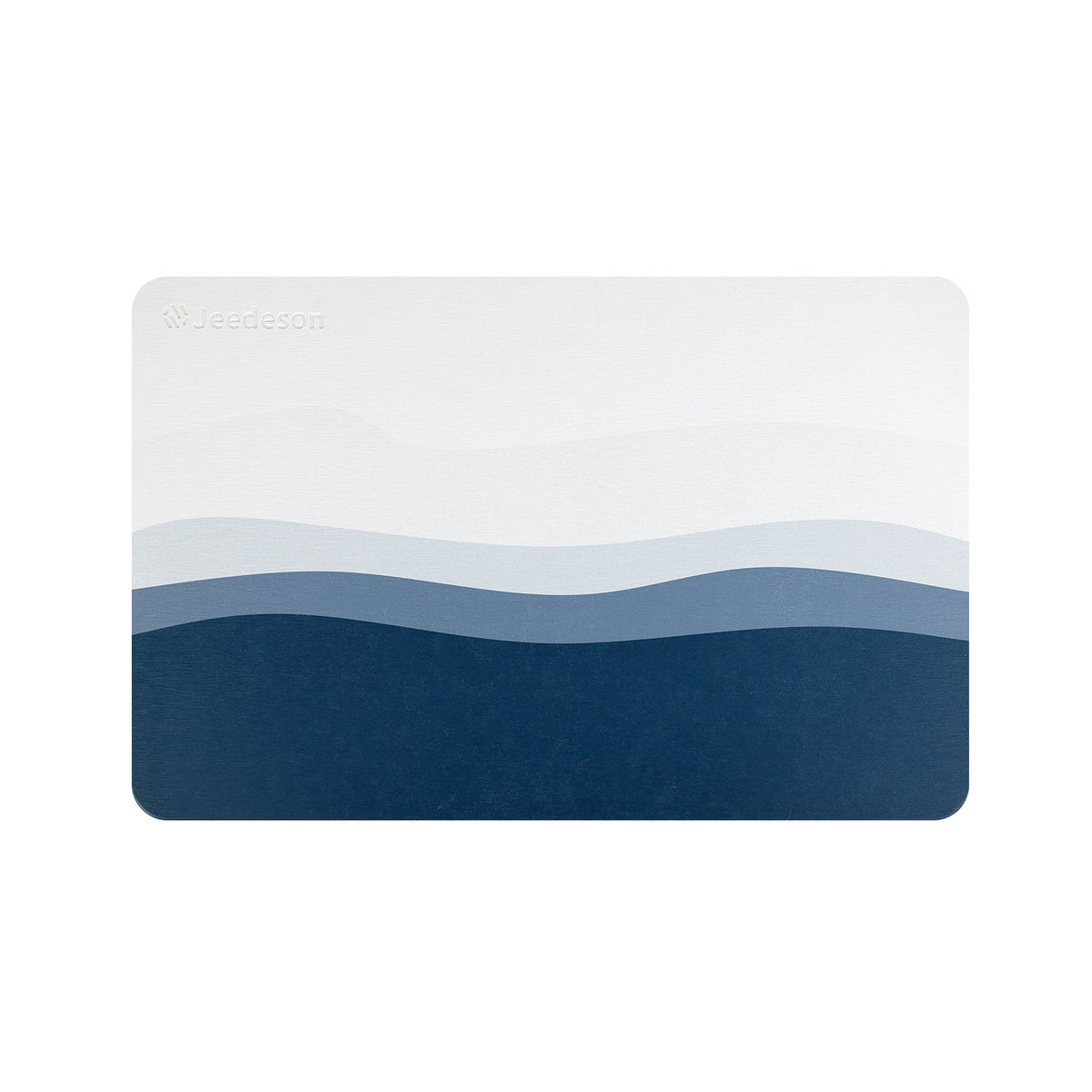 EverSteady Quick-Dry Stone Bath Mat, blue and white, full product view