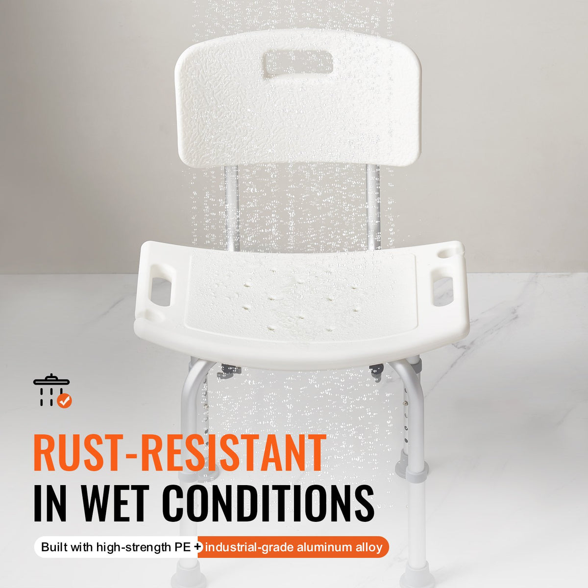 EverSteady Shower Chair non-slip rubber feet detail