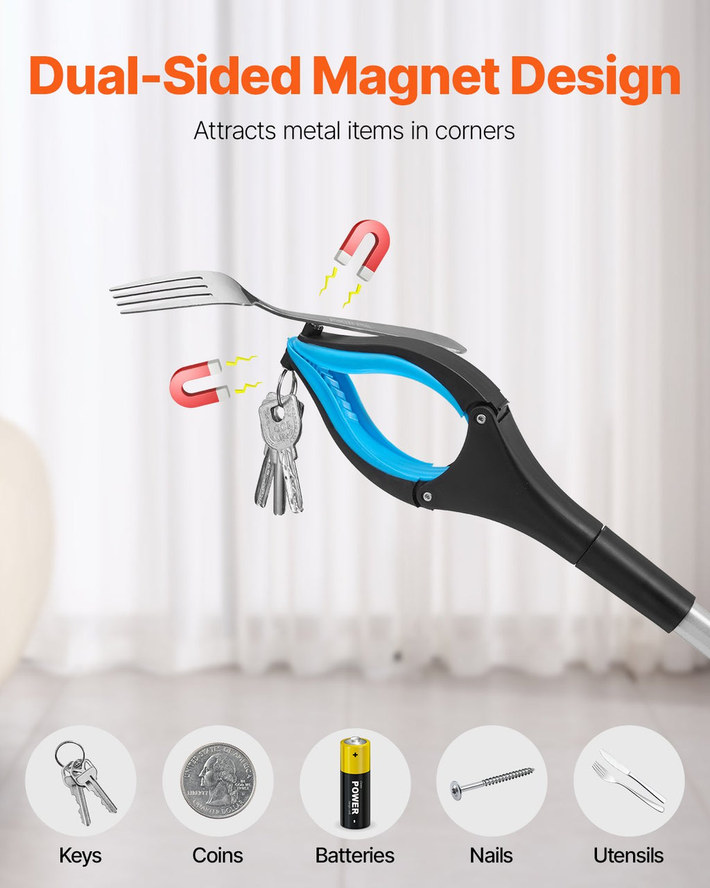 EverSteady grabber tool in use picking up item from floor