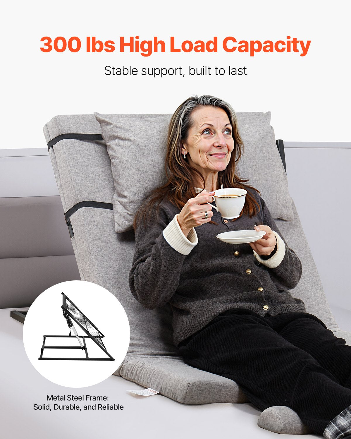 EverSteady Electric Lifting Bed Backrest in use on a bed